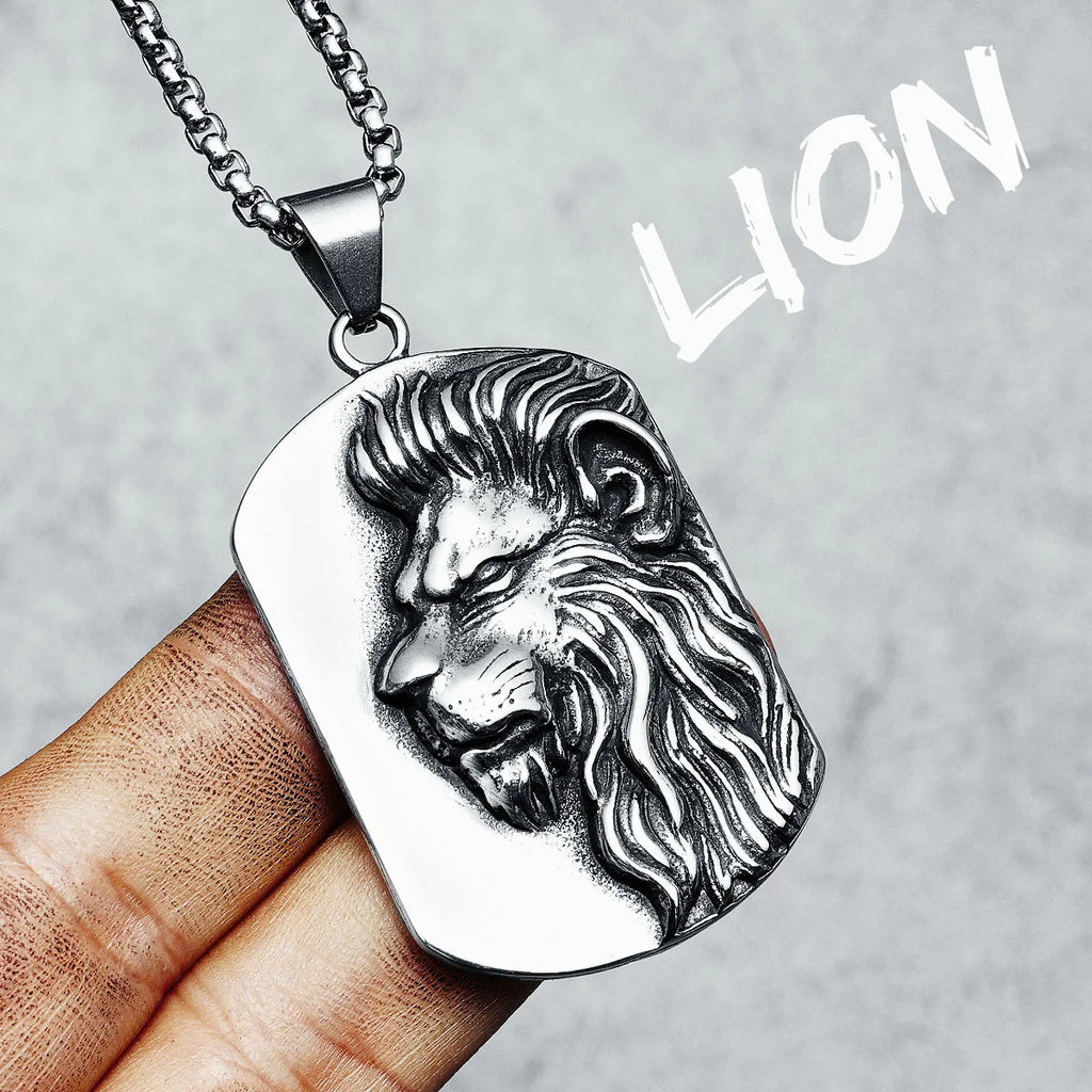 Wild Lion King Pendant Necklace — Stainless Steel