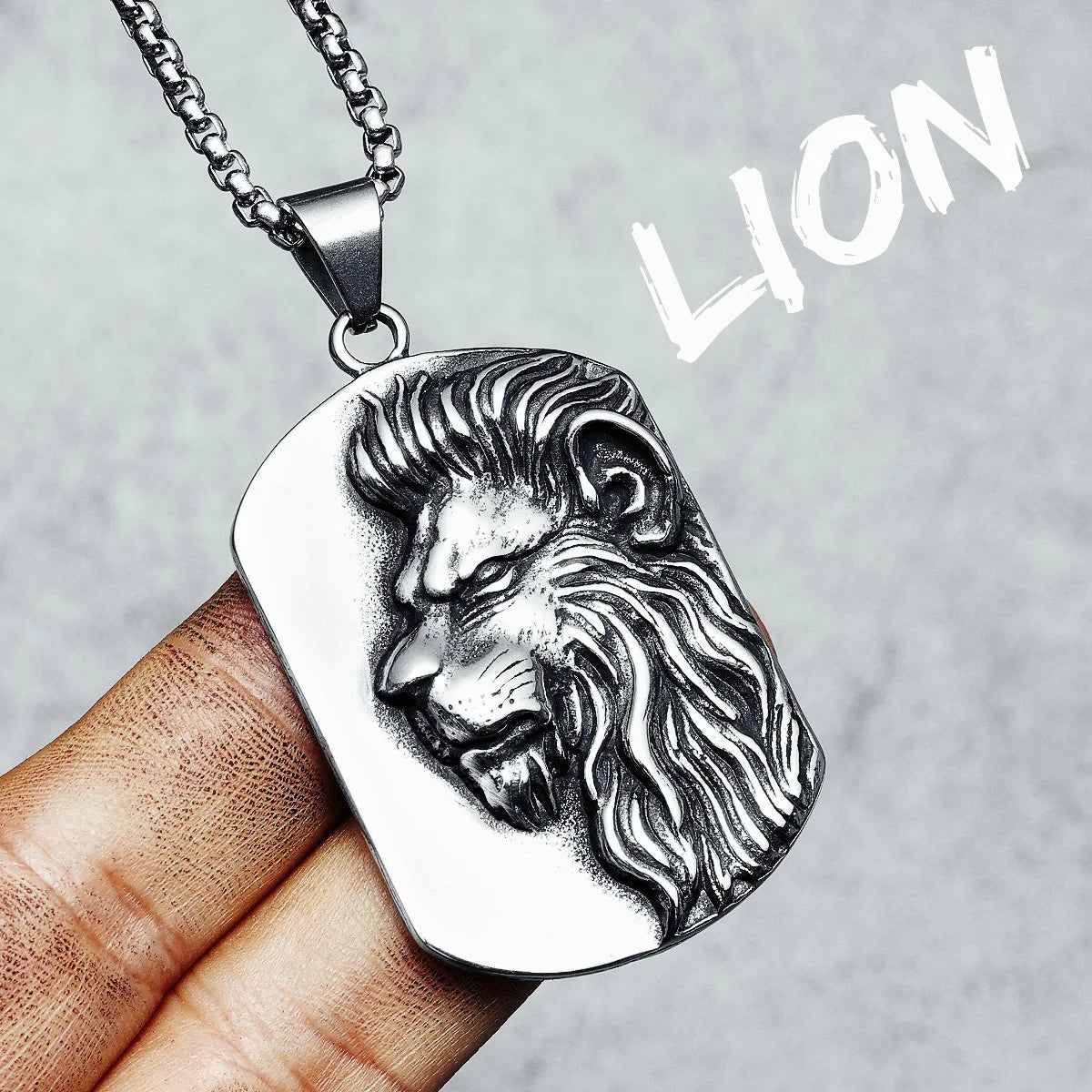 Wild Lion King Pendant Necklace — Stainless Steel
