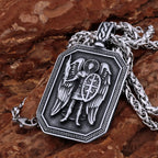 Religious Guard Archangel St. Michael Necklace Christian Faith Amulet Pendant Stainless Steel Gold Color Jewelry for