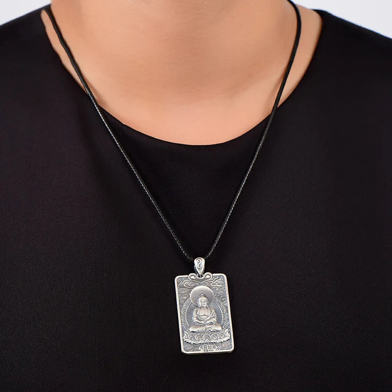 Chinese Zodiac Animal Buddha Blessing Pendant Necklace