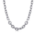 Minimal Silver O-Chain Necklace — Stainless Steel