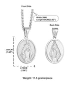 Virgin Mary Stainless Steel Pendant Necklace