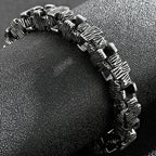 Vintage 10MM Width Men's Cross Bracelet Stainless Steel Punk Link Chain Gothic Streetwear Punk Jewelry Accessory for