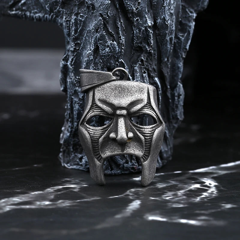 Biker Retro 2024 New Fashion 316L Stainless Steel Punk Rock Skull Mask Pendant Necklace For Man Women Music Brand