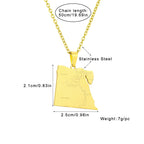 Egypt Map Flag Pendant Necklace — Stainless Steel
