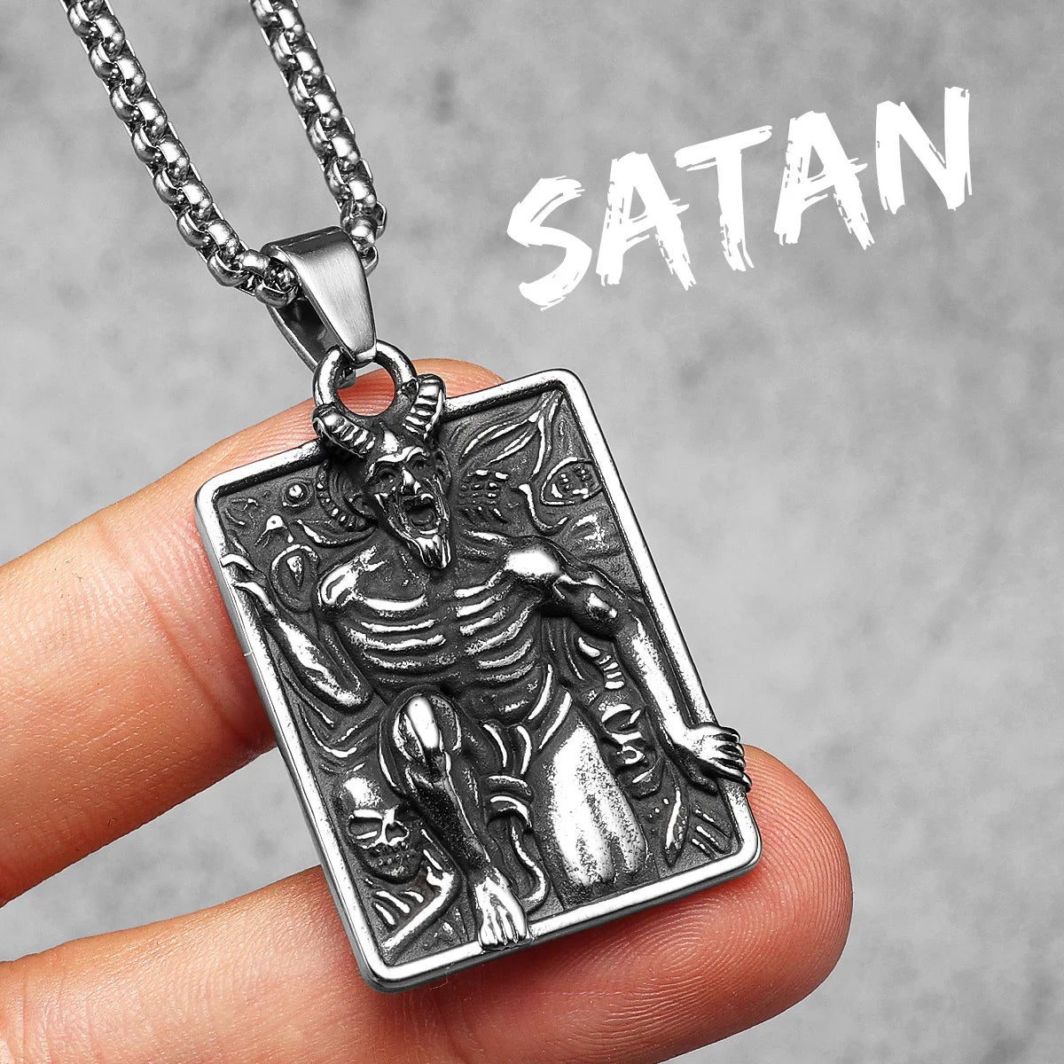Fallen Angel Devil Pendant — Stainless Steel