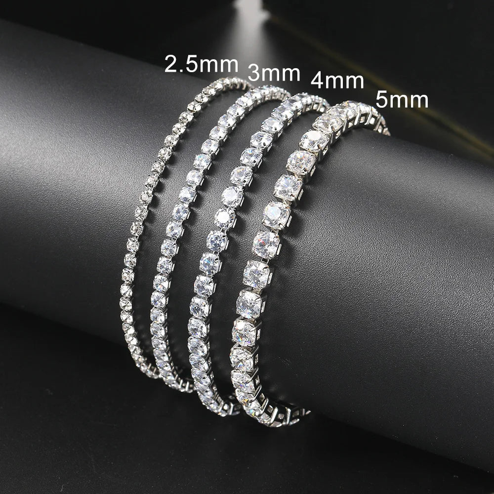 Iced Out Tennis Bracelet 3-5mm — Stainless