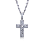 Iced Out Jesus Cross Pendant — 925 Silver