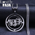 Gothic Pendant Silver Necklace — Stainless Steel