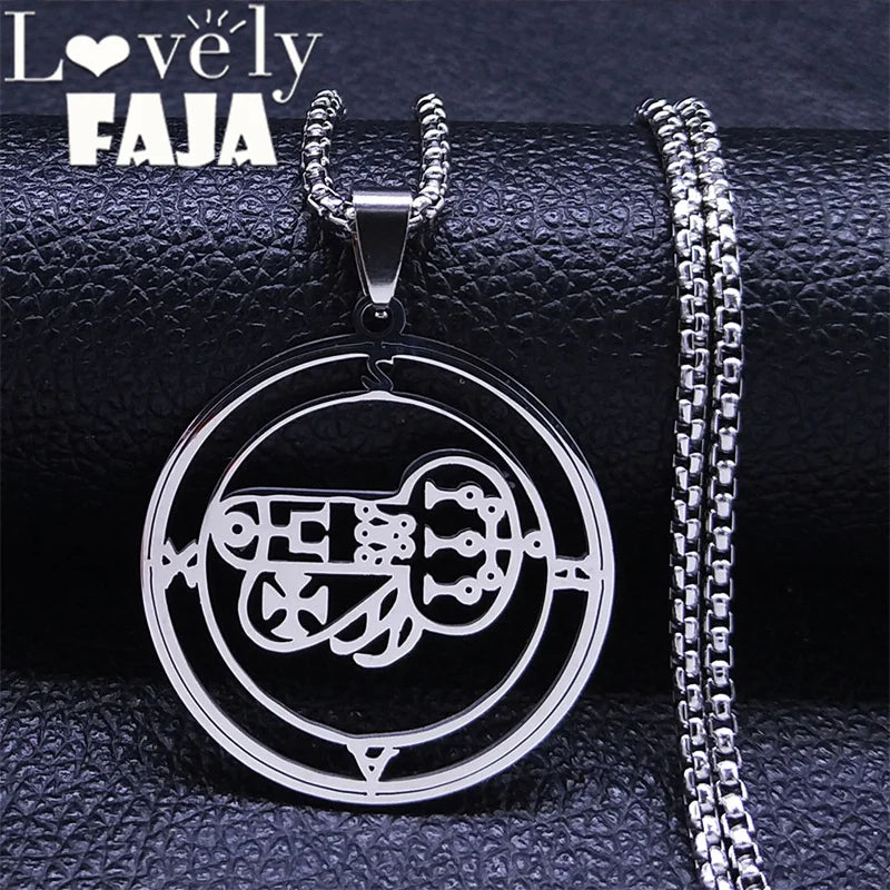 Gothic Pendant Silver Necklace — Stainless Steel
