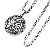 Viking Odin Crow Thor Hammer Pendant — Stainless Steel