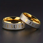 Fashion Stainless Steel Bible Verse Jesus Cross Rings For Men Vintage Christian Cross Religious Ring Amulet Jewelry