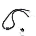 Fashion 12 Constellations Beaded Necklace Men Natural Black Onyx Stone Beads 48cm Short Collar Jewelry Leisure Party Homme Joias