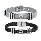 Star of David Watch Strap Bracelet — Stainless Steel