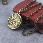 Fantasy Cthulhu Myth Metal Keychain Necronomicon Pendant Magic circle Keyring For Anime Fans Cosplay Props Jewelry Gifts