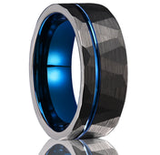 8MM Hammered tungsten carbide ring Men's wedding bands anillos bague homme pareja de compromiso fashion jewelry