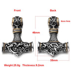 316L Stainless Steel Norse Viking Rune Axe Pendant for Men Necklace DIY Accessories Finding Jewelry Making Charm