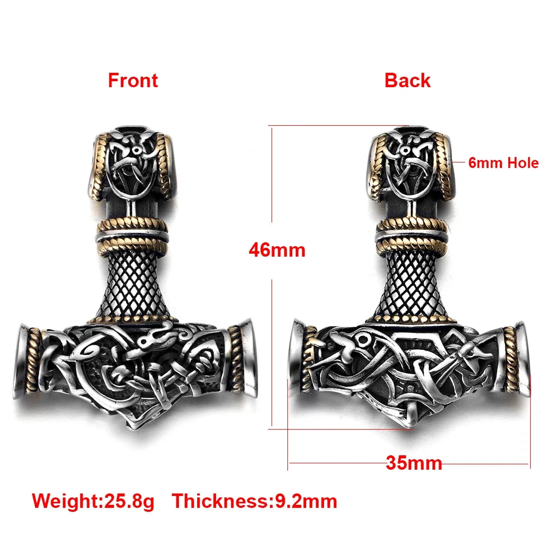 316L Stainless Steel Norse Viking Rune Axe Pendant for Men Necklace DIY Accessories Finding Jewelry Making Charm