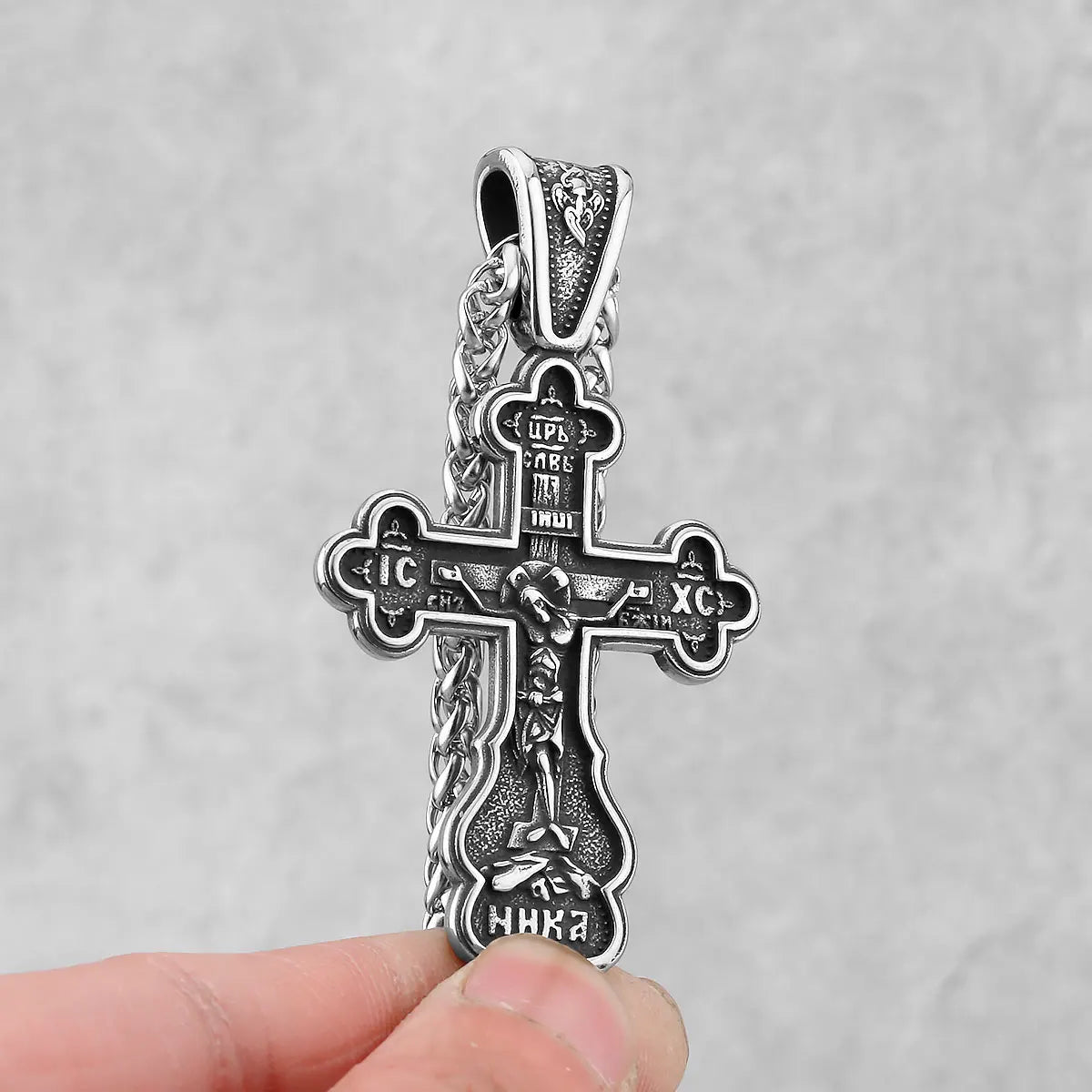 316L Stainless Steel Odin Vintage Men's Viking Necklace Nordic Religious Belief Jesus Valknut Cross Pendant Jewelry Unisex