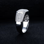 Iced Out Moissanite Ring — 925 Silver