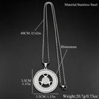 Moon Steel Pendant Witchcraft Triple Goddness