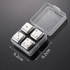 Reusable Whiskey Stones Stainless Steel Ice Cubes Quick-Freeze Wine Cooler Food Grade Metal Pellets Beer Cooler Bar