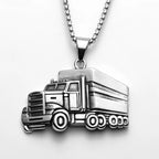 Truck Driver Pendant Necklace — Stainless Steel