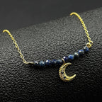 925 Silver Crescent Moon Pendant — Silver