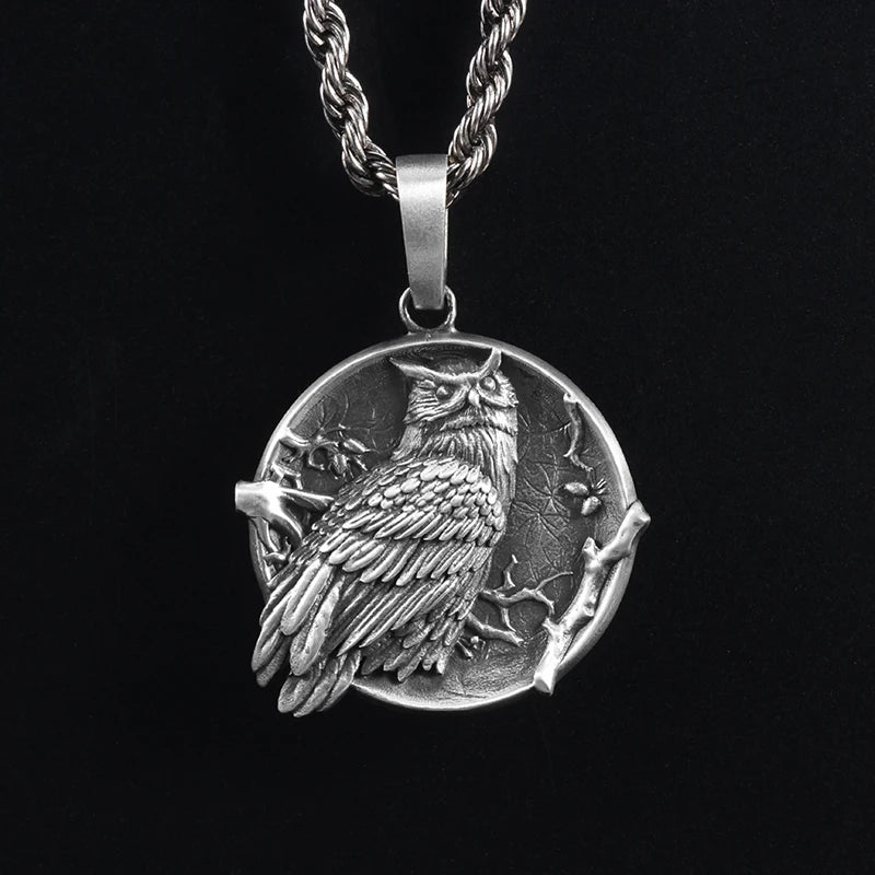 Owl Mascot Pendant — 925 Silver