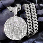 Initial Letter Pendant Necklace — Miami Cuban Chain