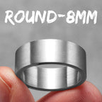 4mm 6mm 8mm 10mm Simple Round Stainless Steel Men Rings Punk Male Women Fashion Jewelry Creativity Gift