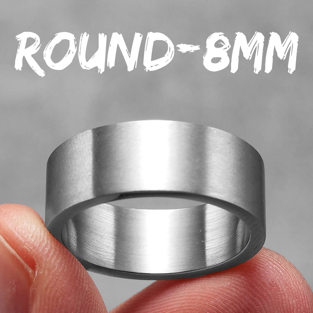 4mm 6mm 8mm 10mm Simple Round Stainless Steel Men Rings Punk Male Women Fashion Jewelry Creativity Gift
