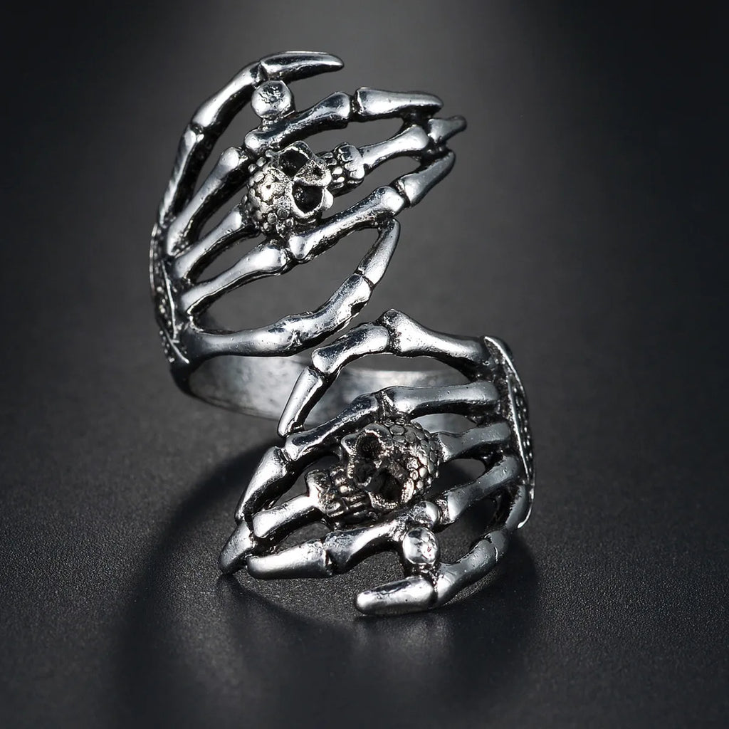 New Design Skull Crow Skull Ring Woodpecker Bird Men's Ring Punk Stylish Jewelry