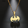 Gothic Bat Stainless Steel Pendant Necklace