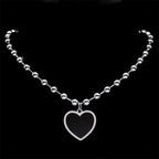Gothic Heart Steel Pendant Punk Egirl Korean Kpop