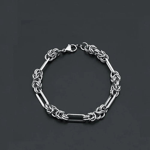 Byzantine Chain Bracelet — Simple Aesthetic, 316L Stainless Steel