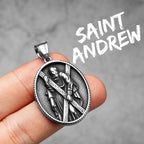 Holy Family Pendant — Stainless Steel