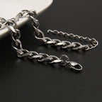 3.5-7MM Stainless Steel Chain Bracelets For Men Women Punk Curb Cuban Link Chain Bangle Fashion Party Never Fade Jewelry
