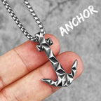 Anchor Sailor Pendant Necklace — Stainless Steel