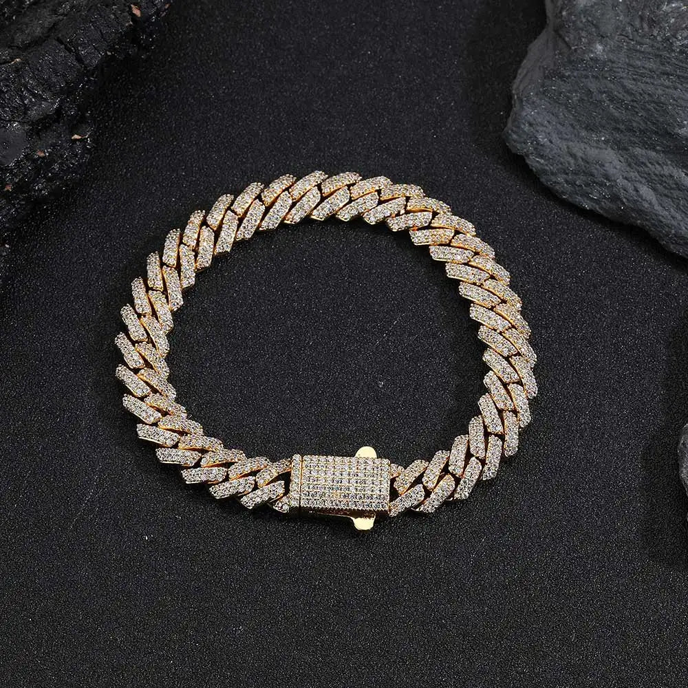 Iced Out Cuban Chain Necklace Stainless Steel 8MM