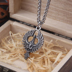 316L Stainless Steel Charm Phoenix Pendant China Mythological Bir Animal Pendant High-quality Jewelry with wooden box