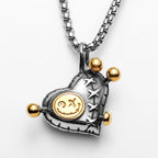 Heart Pendant Necklace Stainless Steel Gothic