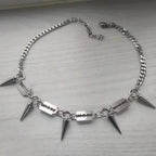 Punk Razor Spike Pendant Necklace