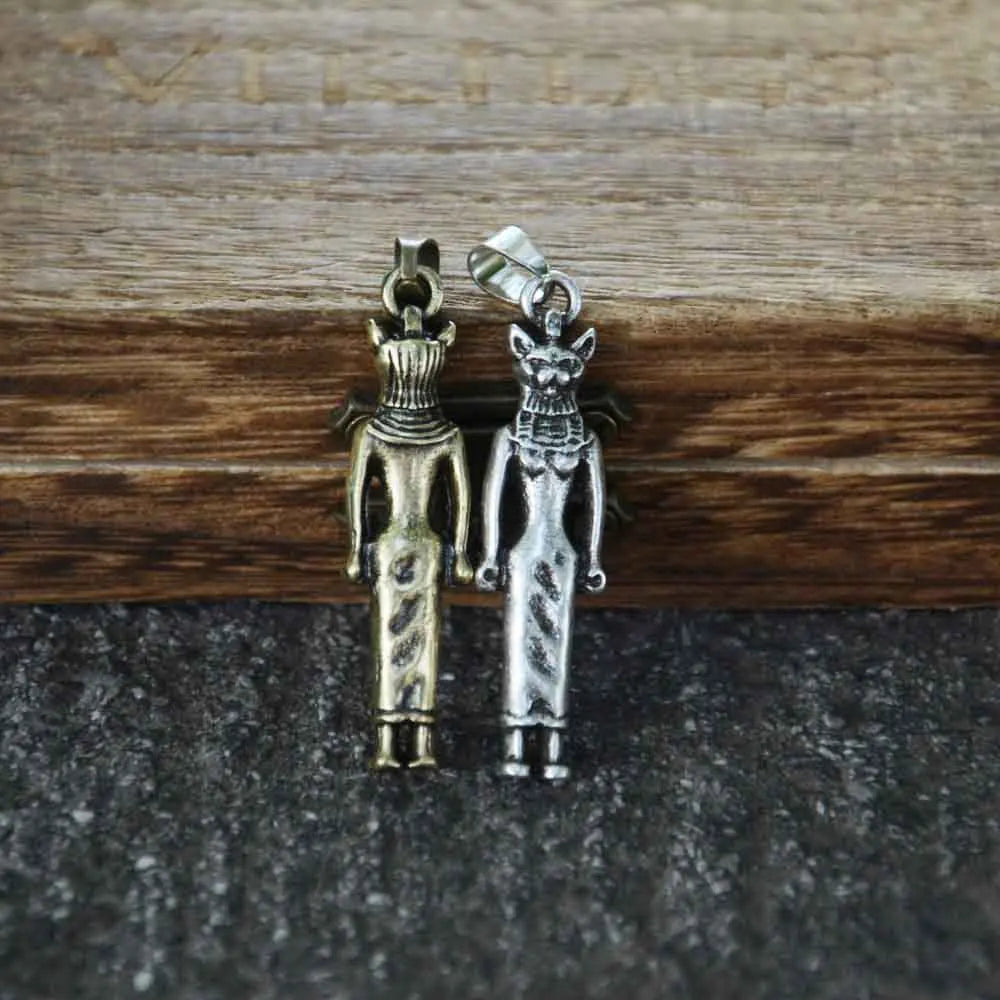 Egyptian Bastet Cat Pendant Necklace