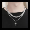 Double Cuban Chain Necklace — Stainless