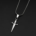 Punk Rock Sword Cross Pendant Necklaces Retro Gothic Knife Necklace Hip Hop Rapper Simple Jewelry For Women Men Gifts