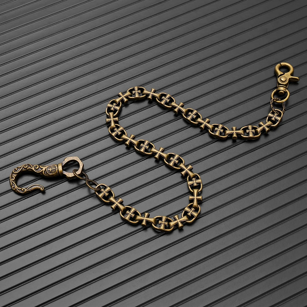 Gothic Cross Trouser Waist Keychain — Zinc Alloy