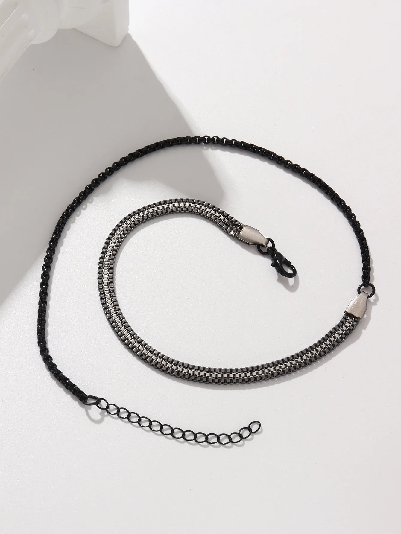 Box Chain Bracelet Set — Stainless Steel