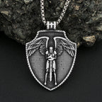 Cross Steel Pendant Vintage Michael's Shield Punk
