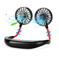 High Quality Headphone Design Hand Free Traveling Outdoor Portable Usb Rechargeable Led Neck Fan Mini Handheld Fan